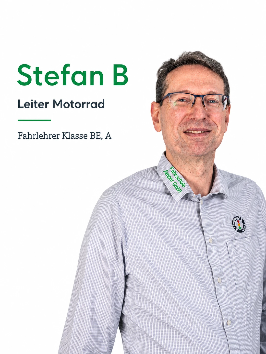 Teamkarte von Stefan B. – Leiter Motorrad – Fahrlehrer BE, A